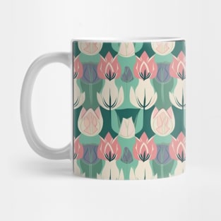 Tulips Flower Seamless Pattern V12 Mug